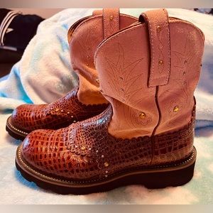 Ariat Womens Fatbaby Boots Rose Pink Size 7.5